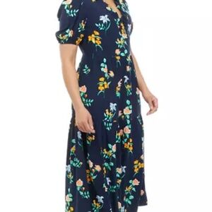 Crown & Ivy Navy Floral Maxi Dress NWT